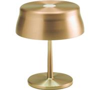 Lámpara de mesa LED inteligente Zafferano Sister Light Mini Wi-Fi, dorada, recargable y regulable: 2200-2700-3000-4000 K, 3,2 W, altura 17 cm.