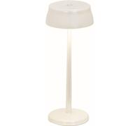 Lámpara de mesa LED inteligente Zafferano Sister Light Wi-Fi, blanco perla, recargable y regulable - 2200-2700-3000-4000K 3,2W h33cm