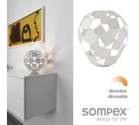 Lámpara De Mesa LED Lámpara De Noche Regulable Blanca De Metal Geométrica