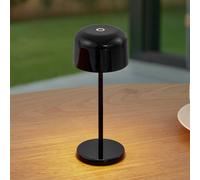 Lámpara de mesa LED Lucande Quill, negra, CCT, atenuable