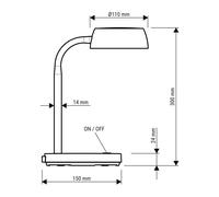 Lámpara de mesa LED MAULabby, blanca, altura 30 cm EC:EPREL:1956589