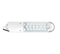 Lámpara de mesa LED MAULatlantic, blanca, altura 38 cm, base con pinza