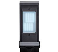 Lámpara de mesa LED MAULoptimus, plateada, base con pinza, CCT atenuable