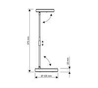 Lámpara de mesa LED MAULpuck, brazo telescópico, blanco