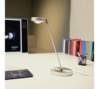 Lámpara de mesa LED Megatron Ottica con atenuador, titanio