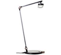 Lámpara de mesa LED negra BRILLIANT | Lámpara de escritorio con carga inalámbrica | 10W, 1000 lúmenes, regulable, ajuste de temperatura de color | Altura: 40 cm | Aluminio/plástico