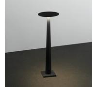Lámpara de mesa LED Nemo Portofino, negra, mármol