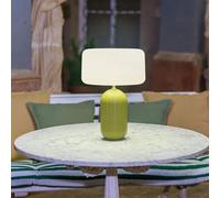 Lámpara de mesa LED Newgarden Phoebe, con energía solar y batería, 40 cm, color verde oliva