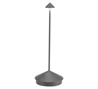 Lámpara de mesa LED Pina Pro, gris oscuro, recargable y regulable, inalámbrica, azafrán, 2200-2700-3000 K, IP54, 12 horas de autonomía.