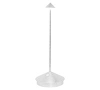 Lámpara de mesa LED Pina Pro, recargable y regulable, plata laminada, azafrán, 2200-2700-3000 K