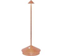 Lámpara de mesa LED Pina Pro recargable y regulable sin cables, con hoja de cobre Zafferano
