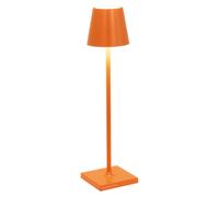 Lámpara de mesa LED Poldina Pro Micro Orange, recargable y con regulador de intensidad, con una autonomía de batería de hasta 12 horas