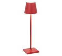 Lámpara de mesa LED Poldina Pro Micro Red, recargable y con regulador de intensidad, con una autonomía de batería de hasta 12 horas