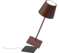 Lámpara de mesa LED Poldina Pro Mini Corten, recargable y con regulador de intensidad, con una autonomía de batería de hasta 12 horas