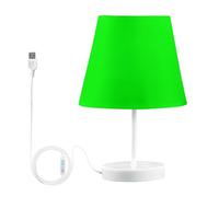 Lámpara de mesa LED portátil para dormitorio, color verde lima, brillo ajustable, recargable por USB, diseño moderno, luz nocturna, perfecta para uso doméstico y oficina