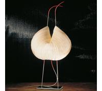 Lámpara de mesa LED Poul Poul de Ingo Maurer, color beige, altura 70 cm