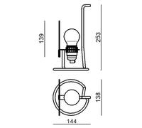 Lámpara de mesa LED Stilnovo Bugia verde