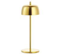 Lámpara de mesa LED Zafferano CIRCE, acabado dorado brillante, recargable y con regulador de intensidad