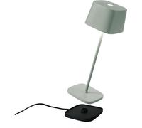 Lámpara de mesa LED Zafferano Ofelia Pro Sage, recargable y regulable - 2200-2700-3000K - 9h de autonomía máxima