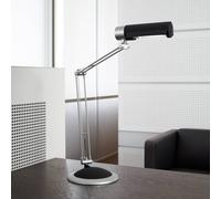 Lámpara de mesa MAULoffice, negro/plateado, altura 56 cm, metal