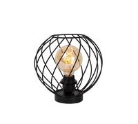 Lámpara De Mesa Negra Dormitorio Oficina E27 H:22.5 Cm Lámpara De Noche
