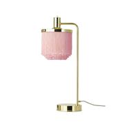 Lámpara de Mesa Nórdica con Flecos, Cálida , Rosa Pálido