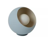 Lámpara De Mesa Pastel Azul Beige Vidrio Metal 20 Cm E27 Antideslumbrante