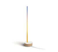 Lámpara de mesa Philips Hue White and Color Ambiance, Gradient Signe, base en tono madera