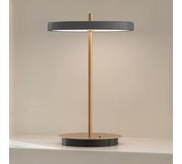 Lámpara de mesa recargable LED UMAGE Asteria Move antracita/latón 31 cm