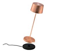 Lámpara de mesa recargable Zafferano Olivia Pro 350 mm cobre