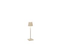 Zafferano Lámpara de Mesa Poldina Micro recargable inalámbrica táctil atenuable 27,5 cm Arena