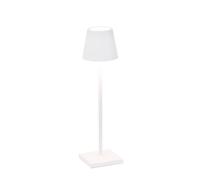 Lámpara de mesa recargable Zafferano Poldina Pro Micro 275 mm blanca