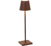 Lámpara de mesa recargable Zafferano Poldina Pro Micro 275 mm color óxido