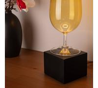 Lámpara de mesa SEGULA Cozy, haya negra, forma cúbica, E27