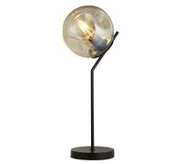 Lámpara de Mesa Tischleuchte Cristal Metal 57CM Alto Negro Crema para E27 Salón