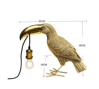 Lámpara de mesa Toucan de KARE, color dorado, 42 cm de altura, E27