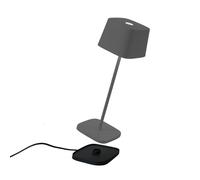 Lámpara de mesa Zafferano Ofelia Mini - Lámpara LED recargable para exteriores - 30 cm - Gris
