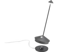 Lámpara de mesa Zafferano Pina - Lámpara LED recargable para exteriores - 29 cm - Antracita