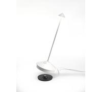 Lámpara de mesa Zafferano Pina - Lámpara LED recargable para exteriores - 29 cm - Blanca