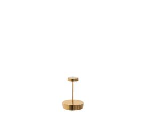 Lámpara de mesa Zafferano Swap Mini - Lámpara LED recargable para exteriores - 14,8 cm - Dorada