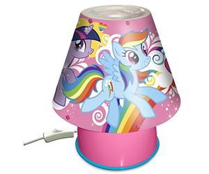 Lámpara de My Little Pony, diseño de arcoíris, fibra óptica, color rosa