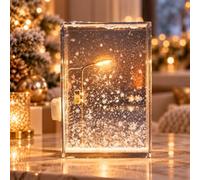 Lámpara de Nieve, Farola con Efecto Nieve, Luz Nocturna de Navidad (#A*3) | Escena de nieve DIY con farola luminosa y cálido ambiente navideño para mesas, estantes y decoraciones festivas.