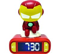 Lámpara de noche con despertador de Iron Man, con efectos de sonido