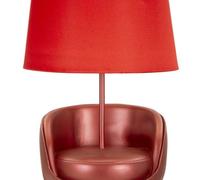 LÁMPARA DE NOCHE ROJA MIDCENTURY