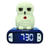 Lámpara de noche y despertador de Harry Potter con la figura de Hedwig y efectos de sonido