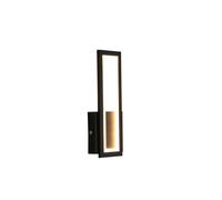 Lámpara de pared acrílica moderna de 16 W, luz de pared LED para interiores, luz de pared interior negra para pasillo, escaleras, blanco cálido 3000K M