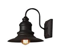 Lámpara de pared Apliques de luz para armario Aplique de pared para interiores, aplique de 1 luz, lámpara de pared industrial estilo loft de bronce frotado con aceite | Aplique de pared de hierro para