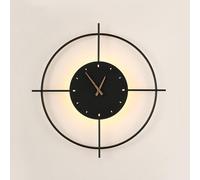 Lámpara de pared de 19,7" con forma de reloj | Aplique moderno de 11 W, iluminación artística para interiores, 3000 K, LED, luces de montaje creativas para sala de estar, dormitorio, escalera y pasil