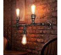 Lámpara de Pared de Estilo Industrial Vintage Retro de 3 Luces, Aplique de Pared de tubería de Agua Punk a Vapor, lámpara de Pared