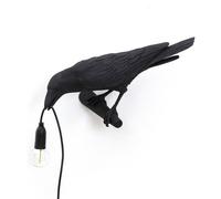 Lámpara de Pared de Pared Bird Mirando a La Izquierda, Negro